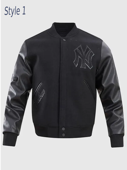 Black MLB Varsity Jacket