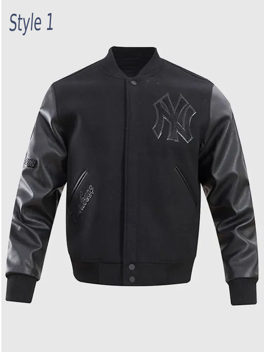 Black MLB Varsity Jacket