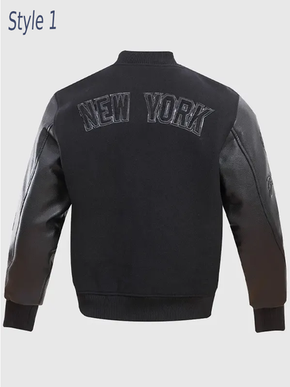 Black MLB Varsity Jacket Style 1 Sale