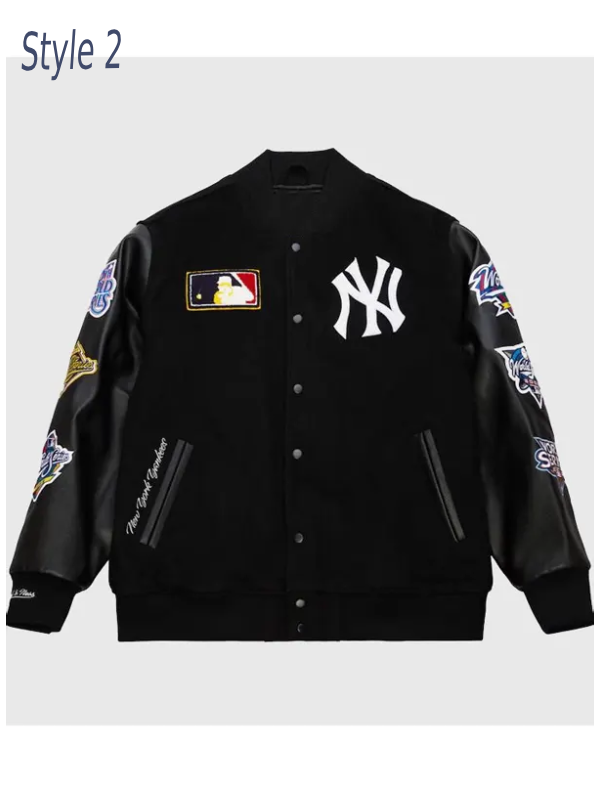 Black MLB Varsity Jacket Style 2