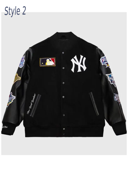 Black MLB Varsity Jacket Style 2