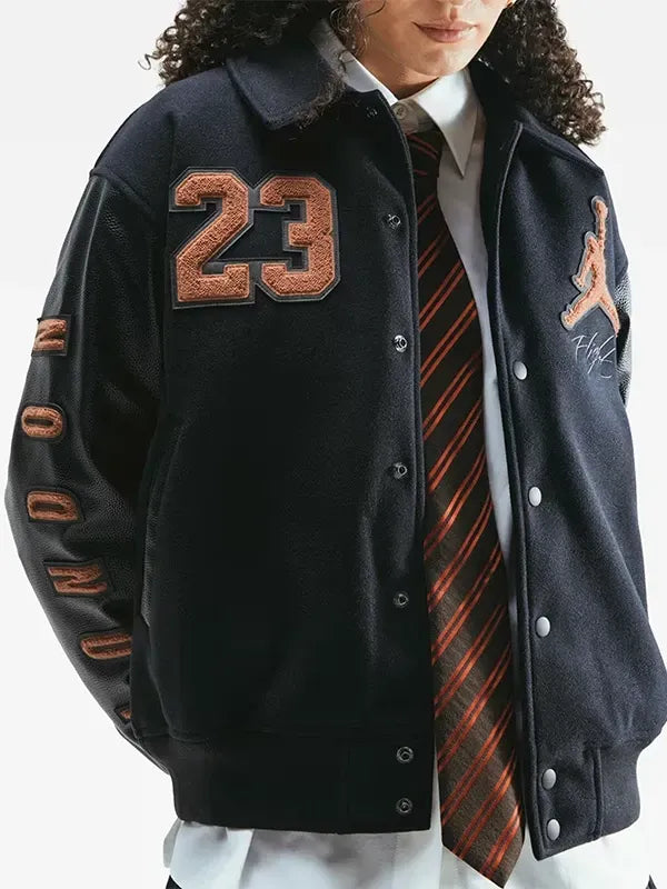 Black Nike x Jordan London Men Women Varsity Jacket