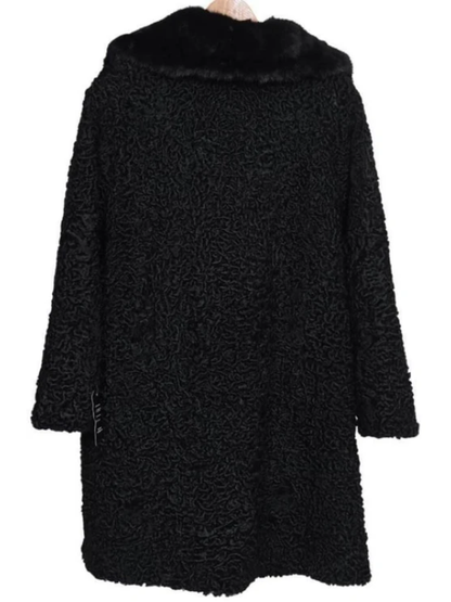 Black Persian Lamb Fur Coat