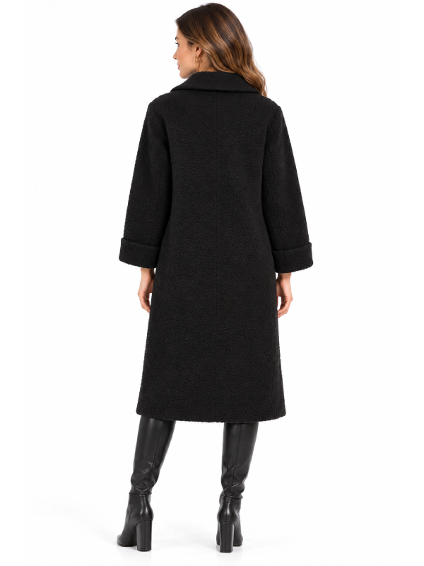Black Persian Lamb Fur Winter Coat for Women