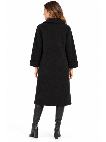 Black Persian Lamb Fur Winter Coat for Women