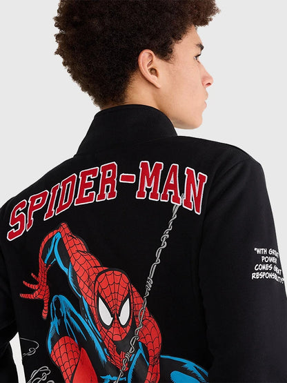 Black Spider Man Marvel x Aeropostale Fleece Jacket
