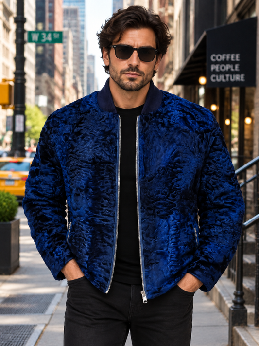 Blue Persian Lamb Jacket