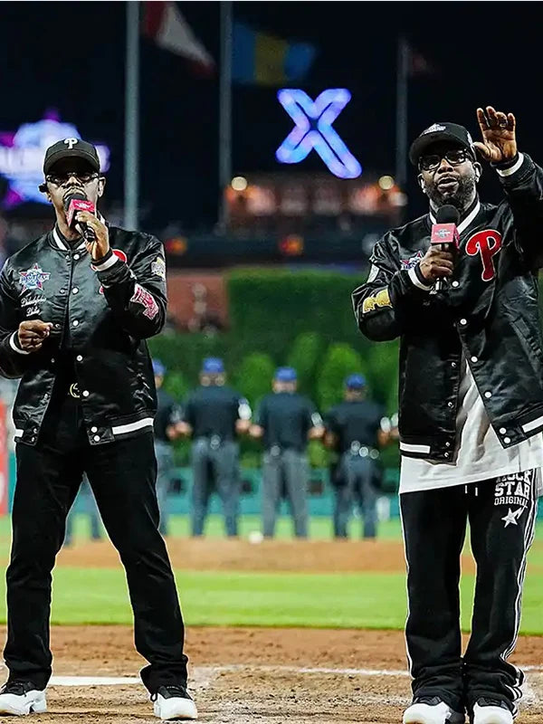 Boyz II Men Black Satin Philadelphia Phillies Jacket 2026