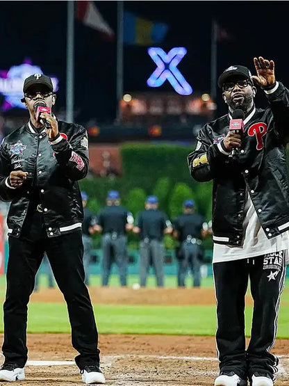 Boyz II Men Black Satin Philadelphia Phillies Jacket 2026