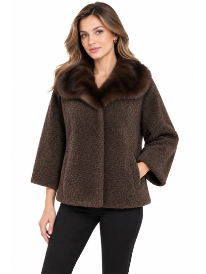 Brown Fur Jacket for Women