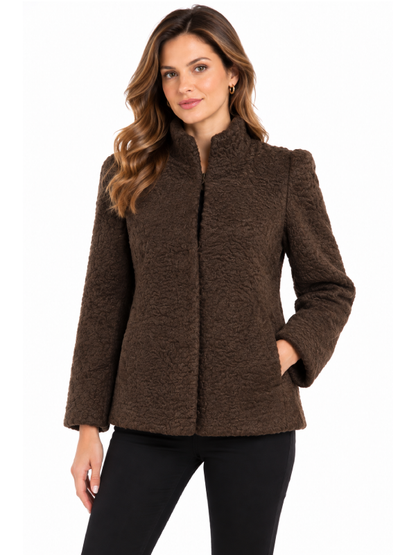 Brown Persian Lamb Fur Coat for Women