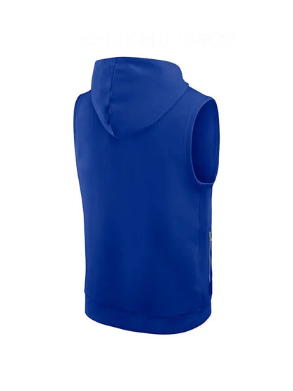 Buffalo Bills NFL Sideline Sleeveless Dri Fit Royal Blue Hoodie