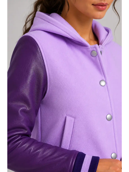 Buy Lavender Plum Womens Varsity Jacket
