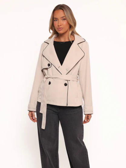 Chic Cream Cropped Blazer