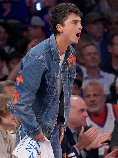 Chrome Hearts denim trucker jacket Knicks