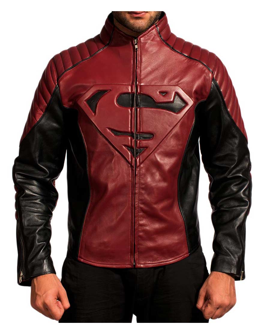 Clark Kent Leather Jacket – Red & Black Smallville Style