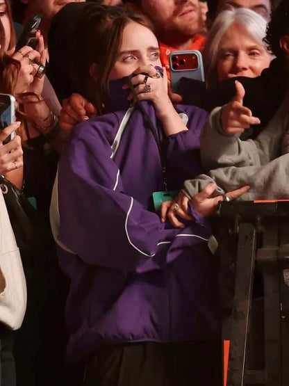 Coachella 2026 Billie Eilish Blue Windbreaker Jacket