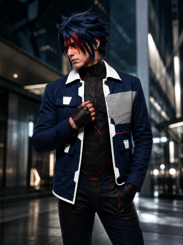 Cyberpunk 2077 Edgerunners Inspired Jacket Techwear Faux Leather Biker Coat