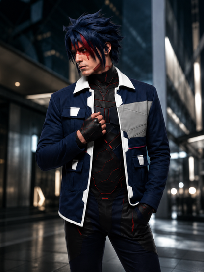 Cyberpunk 2077 Edgerunners Inspired Jacket Techwear Faux Leather Biker Coat