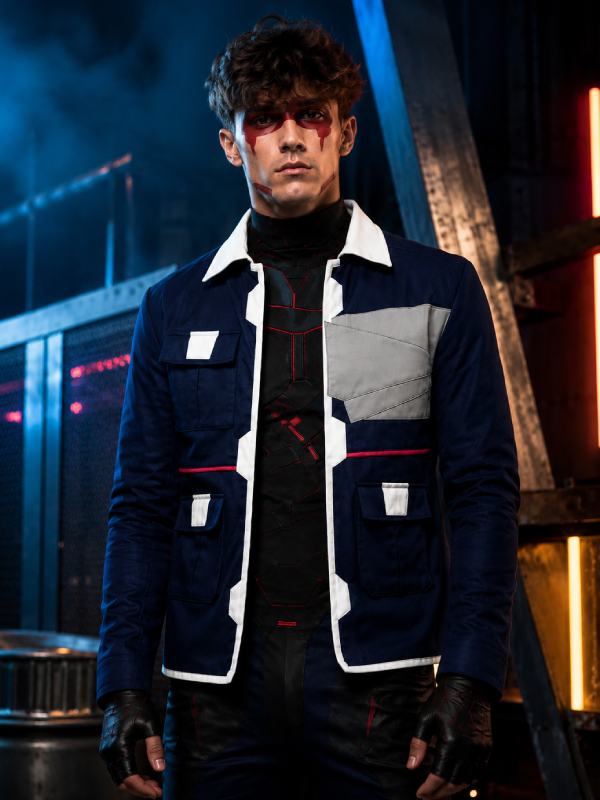 Cyberpunk Style Jacket Futuristic Techwear Coat with Zippers