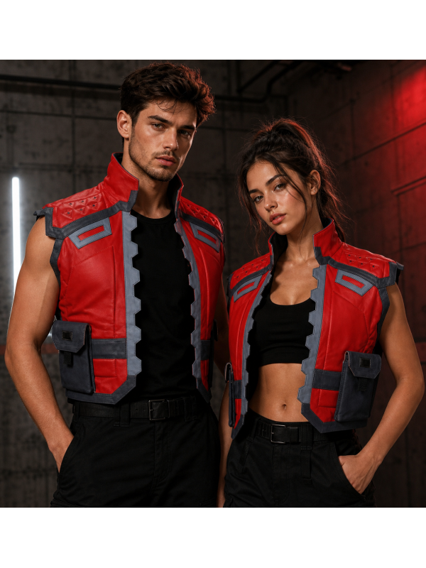 Deadpool Vest Costume Marvel Rivals Inspired Cosplay Leather Outfit for Fans