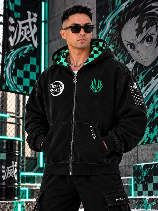 Demon Slayer zip up hoodie