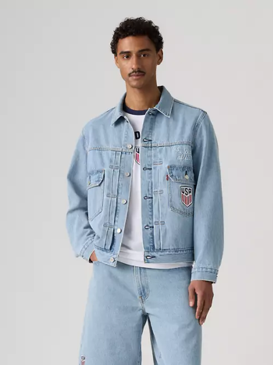 Double Pocket Denim Jacket, Boxy Fit Jean Jacket, Japanese Selvedge Type II