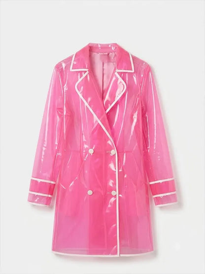 Elle Lexi Minetree Transparent Rain Coat Pink