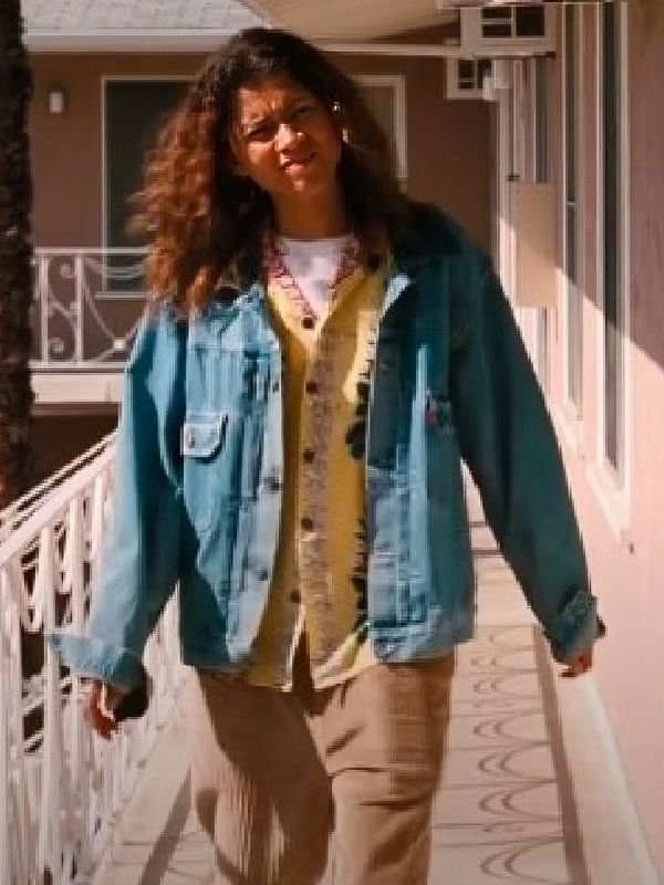 Euphoria S3 Zendaya Coleman Blue Jacket