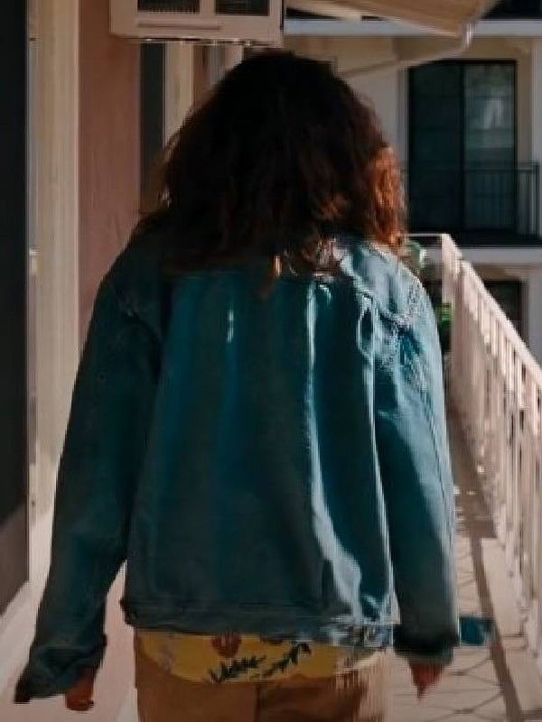 Euphoria Season3 Zendaya Coleman Blue Denim Jacket