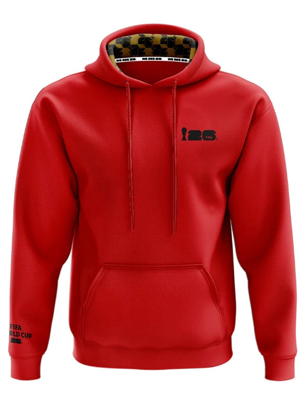 FIFA World Cup 2026 Belgium Puff Red Pullover Hoodie Unisex