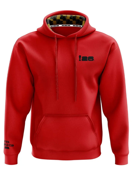 FIFA World Cup 2026 Belgium Puff Red Pullover Hoodie Unisex