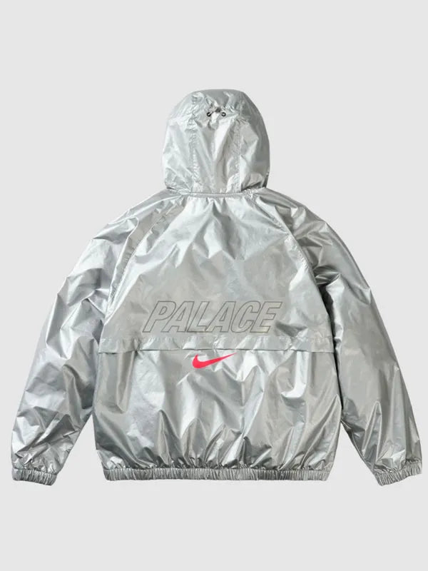 FIFA World Cup 2026 England Football Team Reflective Silver Hooded Anthem Jacket