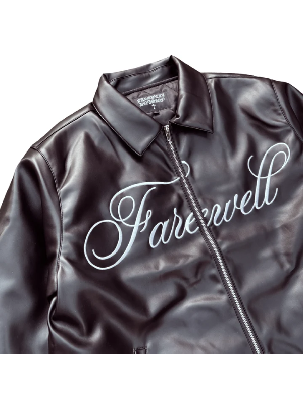 Farewell Division Faux Leather Jacket Eco-Friendly Vegan Outerwear