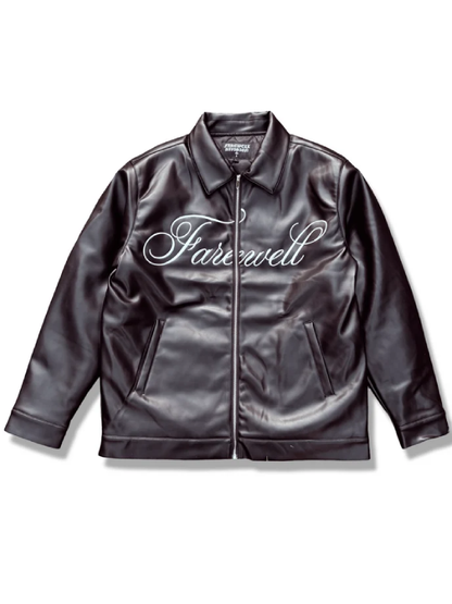 Farewell Division Men's Vegan Leather Jacket Classic Biker Style