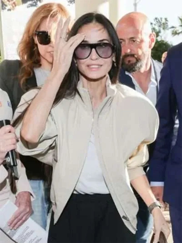 Film Festival Demi Moore 79th Annual 2026 Cannes Bomber Jacket