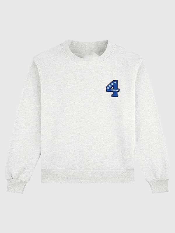 Fleece Heather Grey Parke Birthday Graphic Mockneck