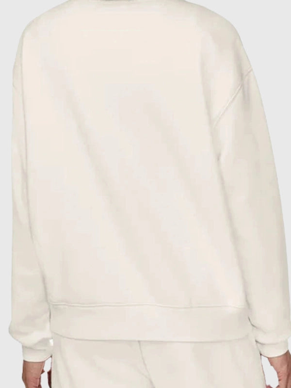 Fleece Unisex Espirit Crew Sweatshirt in Cream
