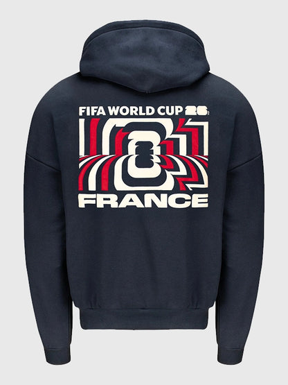France 2026 FIFA World Cup Navy Blue Puff Hoodie