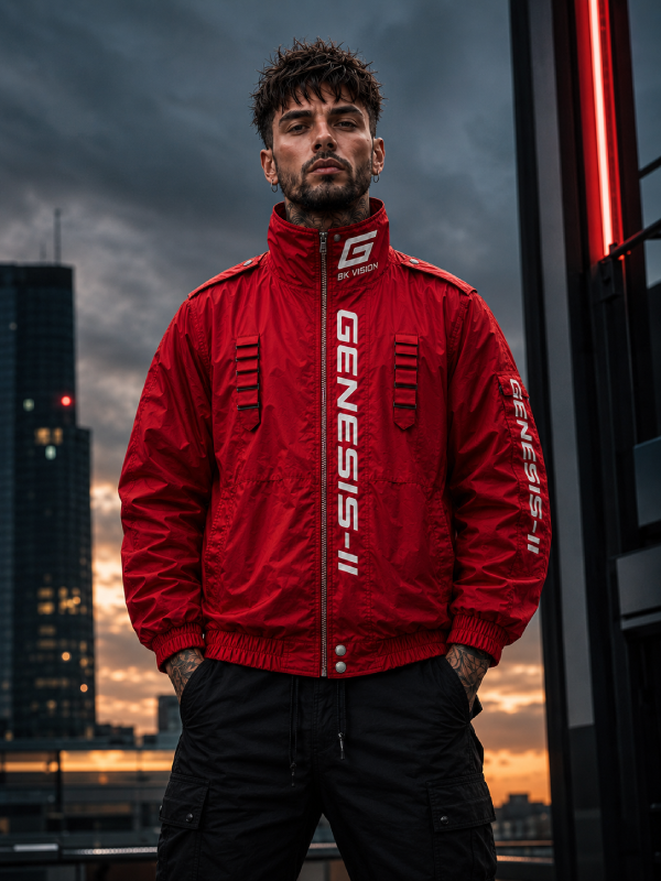 Genesis-II Red Techwear Jacket