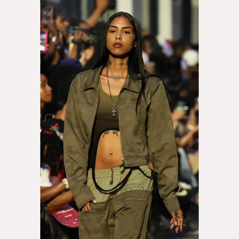 Gio Telfar 20th Anniversary Runway Green Jacket