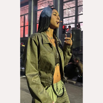 Gio Telfar Runway Jacket Green