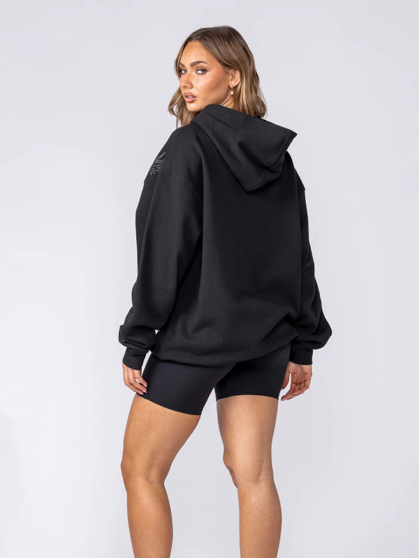 Gothic Oversized Hoodie Black Oversized Graphic