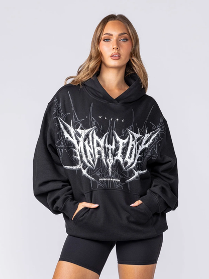 Gothic Oversized Hoodie Dark Aesthetic Oversized Pullover