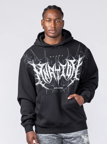 Gothic Oversized Hoodie Unisex Black Streetwear