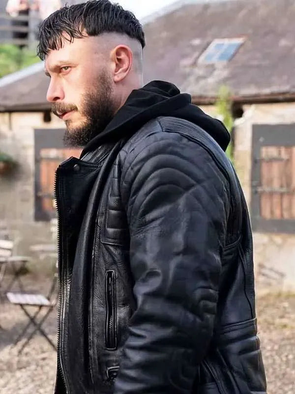 Half Man 2026 Richard Gadd Black Leather Jacket