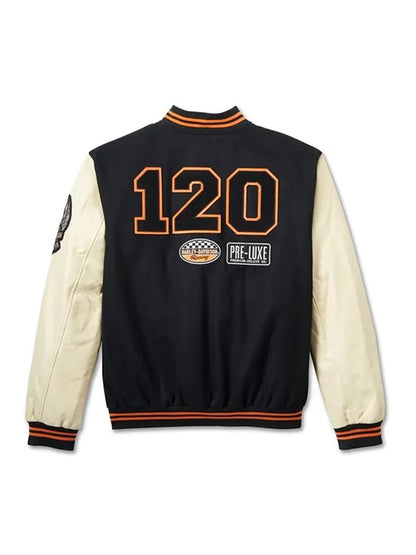 Harley Davidson 120th Anniversary Black Varsity Jacket