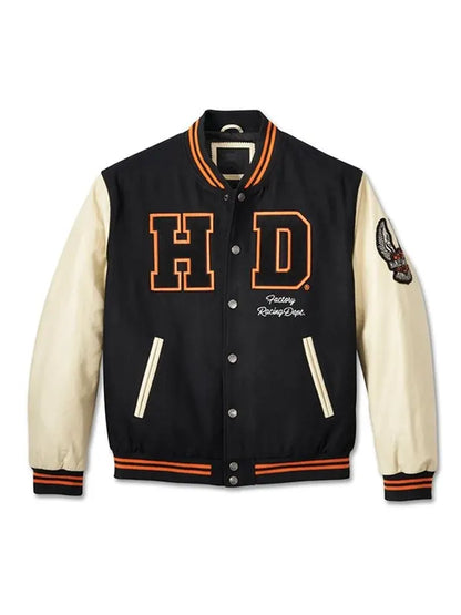 Harley Davidson 120th Anniversary Varsity Jacket Black