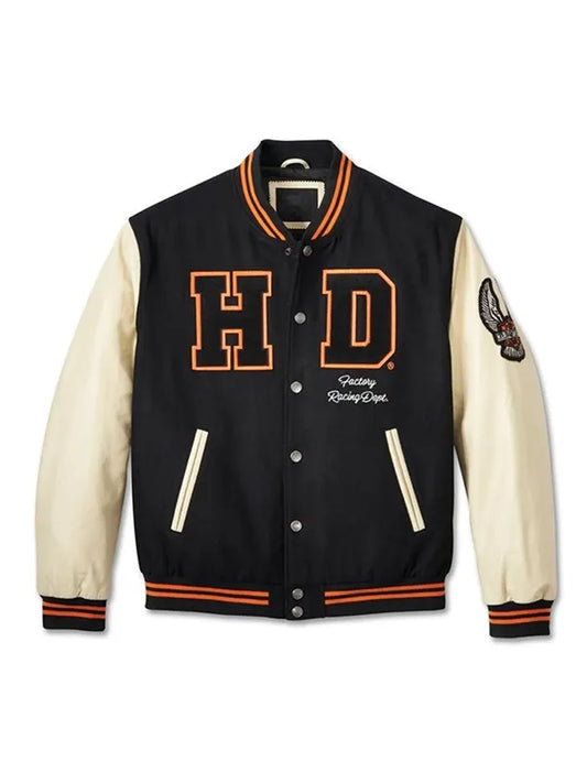 Harley Davidson 120th Anniversary Varsity Jacket Black