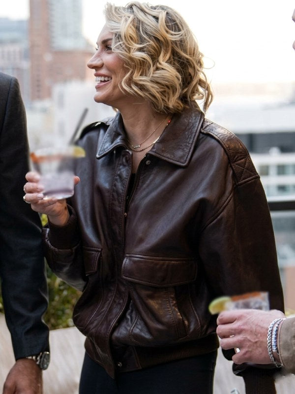 In the City 2026 Lindsay Hubbard Brown Leather Jacket